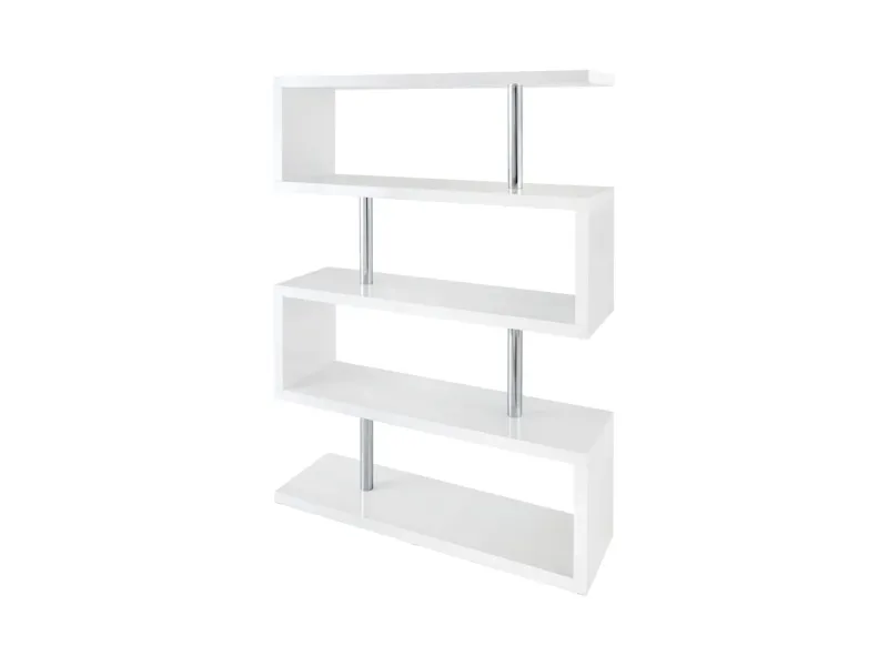 Étagère SNAKE – 165 cm – Blanche & chrome