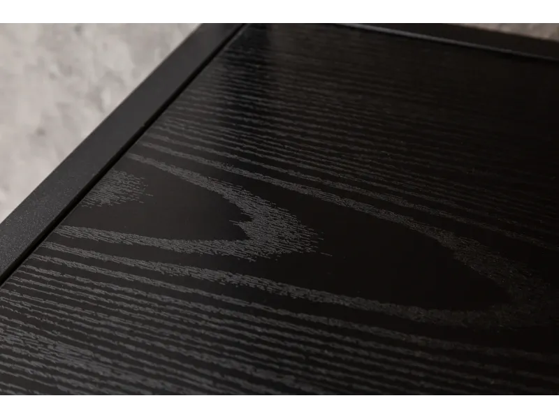 Bibliothèque design industriel coloris naturel en bois acacia massi...