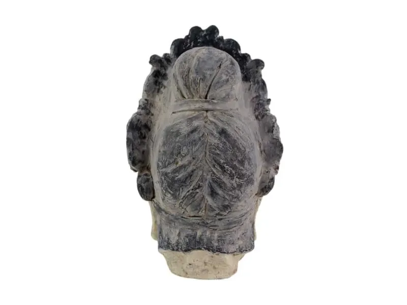 Tête de Bouddha en figurine, 45 cm, multicolore, tête décorative faite main, déesse des fleurs