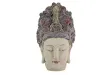 Tête de Bouddha en figurine, 45 cm, multicolore, tête décorative faite main, déesse des fleurs