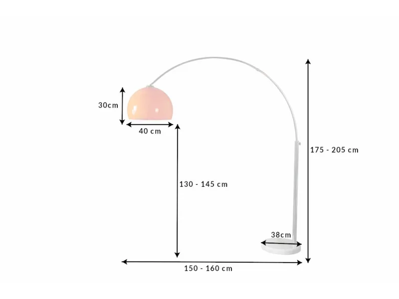 Lampadaire extensible 175-205cm coloris orange Lampadaires |adeniahome...