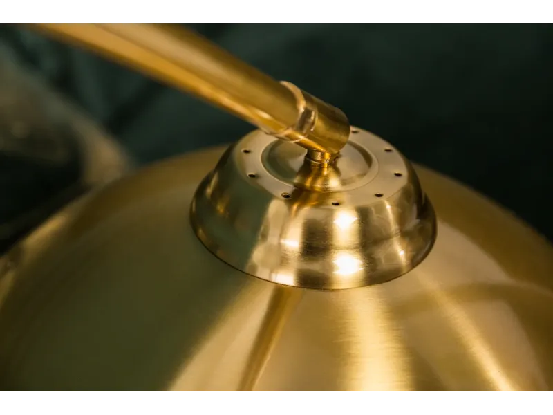 Lampadaire extensible design arqué en lin noir Lampadaires |adeniahome...