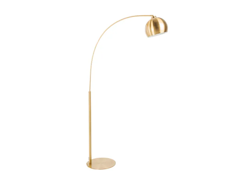 Lampadaire extensible design arqué en lin noir Lampadaires |adeniahome...