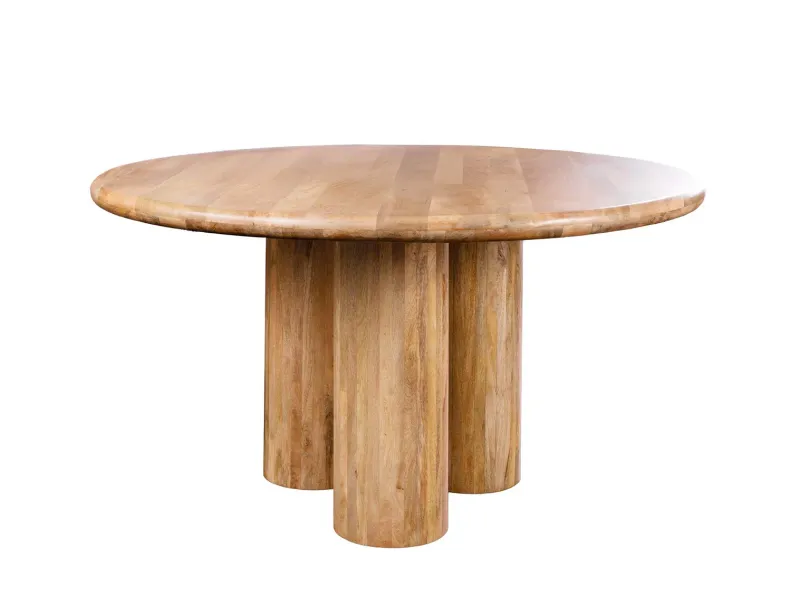 Table ronde 140 cm massif bois de manguier | Table à manger |  Adénia home