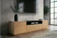 Meuble TV 160 cm noir et chêne naturel | Meuble TV design |ADENIA HOME