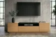 Meuble TV 160 cm noir et chêne naturel | Meuble TV design |ADENIA HOME
