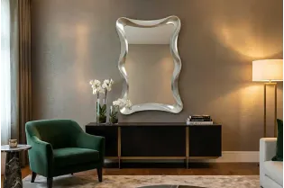 Miroir mural rectangulaire simple 160cm coloris noir pas cher