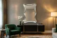 Miroir mural rectangulaire simple 160cm coloris noir pas cher