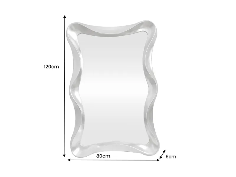 Miroir mural rectangulaire simple 160cm coloris noir pas cher