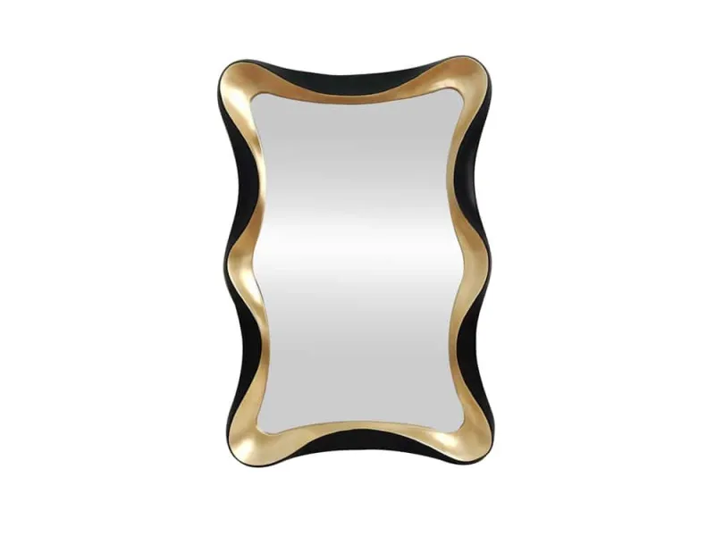 Miroir mural rectangulaire simple 160cm coloris noir pas cher