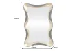 Miroir mural rectangulaire simple 160cm coloris noir pas cher