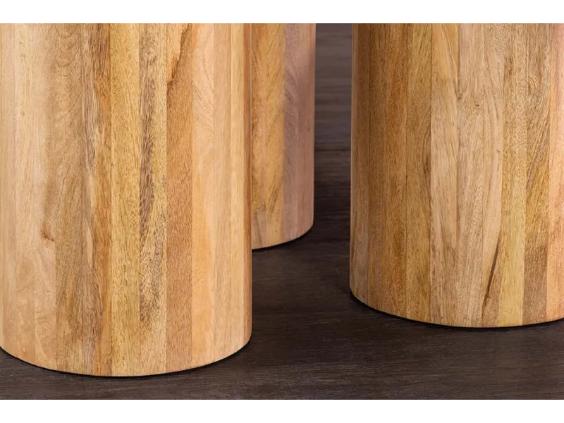 Table ronde 140 cm massif bois de manguier | Table à manger |  Adénia home