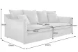 Canapé HEAVEN 3 places lin naturel 210 cm | Adenia Home
