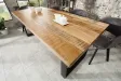 Table manguier massif 200 cm pieds métal Iron Craft — Adeniahome