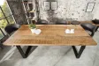 Table manguier massif 200 cm pieds métal Iron Craft — Adeniahome