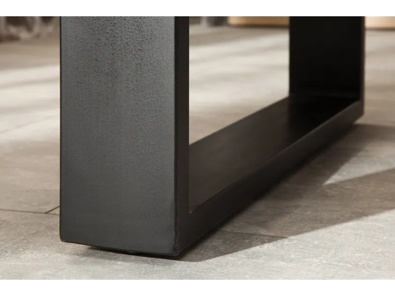 Table manguier massif 200 cm pieds métal Iron Craft — Adeniahome