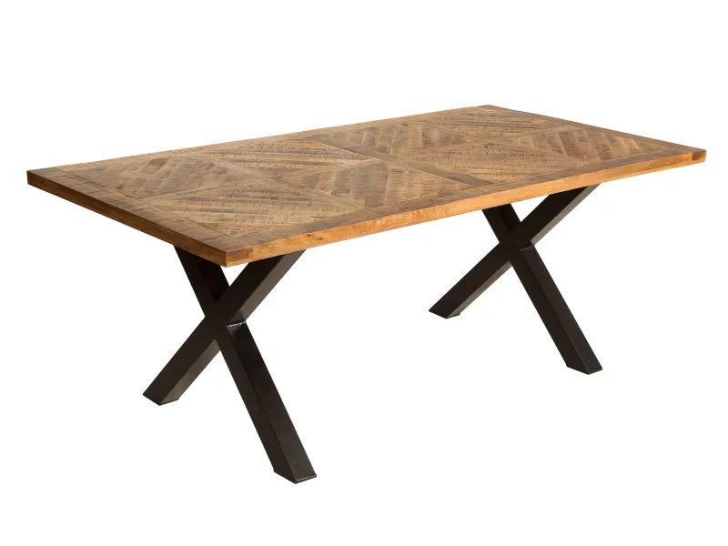 Table manguier massif 160 cm pieds X Infinity Home — Adeniahome