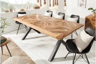Table manguier massif 160 cm pieds X Infinity Home — Adeniahome