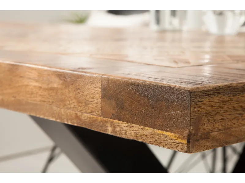 Table manguier massif 160 cm pieds X Infinity Home — Adeniahome