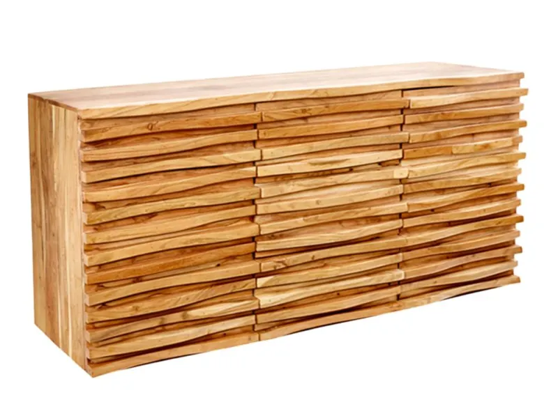 Buffet Relief acacia massif 160 cm — Rangement élégant Adeniahome