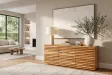 Buffet Relief acacia massif 160 cm — Rangement élégant Adeniahome