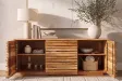 Buffet Relief acacia massif 160 cm — Rangement élégant Adeniahome