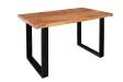 Table Iron Craft sheesham massif 120 cm pieds U métal — Adeniahome