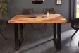 Table Iron Craft sheesham massif 120 cm pieds U métal — Adeniahome