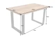 Table Iron Craft sheesham massif 120 cm pieds U métal — Adeniahome