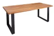Table Iron Craft sheesham massif 200 cm pieds U métal — Adeniahome