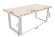 Table Iron Craft sheesham massif 200 cm pieds U métal — Adeniahome