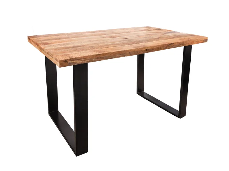 Table à manger Iron Craft 120 cm en manguier massif — Adeniahome