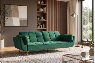 Canapé convertible Boutique 215 cm velours vert émeraude — Adeniahome 2