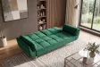 Canapé convertible Boutique 215 cm velours vert émeraude — Adeniahome
