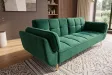 Canapé convertible Boutique 215 cm velours vert émeraude — Adeniahome