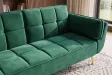 Canapé convertible Boutique 215 cm velours vert émeraude — Adeniahome