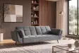 Canapé convertible Boutique 215 cm velours gris — Adeniahome