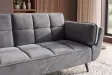 Canapé convertible Boutique 215 cm velours gris — Adeniahome