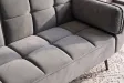 Canapé convertible Boutique 215 cm velours gris — Adeniahome