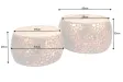 Tables basses gigognes Stone Mosaic en manguier et cuivre — Adeniahome