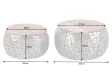 Tables basses gigognes Stone Mosaic en manguier massif — Set de 2