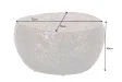 Table basse Stone Mosaic métal finition cuivre 75 cm