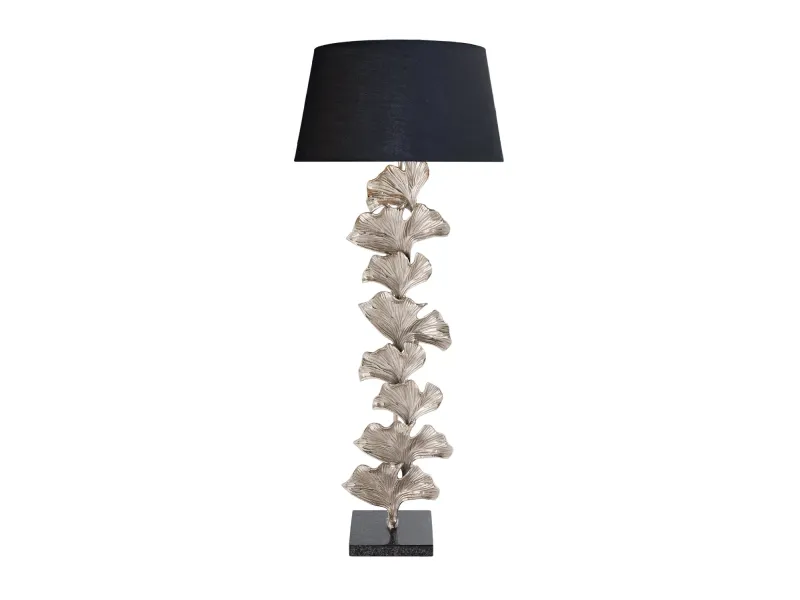 Lampadaire Ginkgo 95 cm aluminium argenté — Artisanal