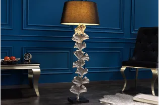 Lampadaire Ginkgo 95 cm aluminium argenté — Artisanal