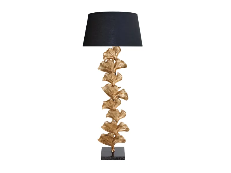Lampadaire Ginkgo 95 cm aluminium doré — Artisanal