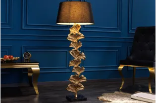 Lampadaire Ginkgo 95 cm aluminium doré — Artisanal
