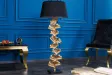 Lampadaire Ginkgo 95 cm aluminium doré — Artisanal