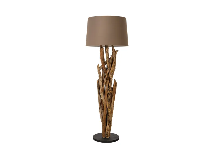 Lampadaire teck massif Wild Nature 150 cm — Adeniahome
