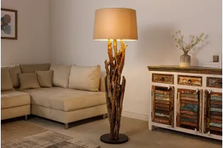 Lampadaire teck massif Wild Nature 150 cm — Adeniahome
