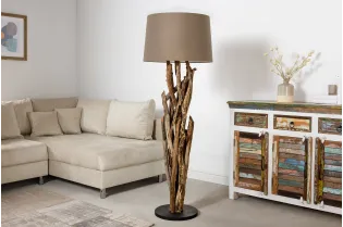 Lampadaire teck massif Wild Nature 150 cm — Adeniahome 2